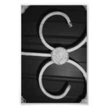 Photographie E8 4x6 noir et blanc de lettre d'alph