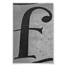 Photographie F4 4x6 noir et blanc de lettre d'alph