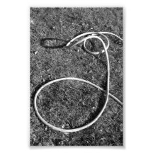 Photographie G5 4x6 noir et blanc de lettre d'alph