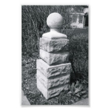 Photographie I8 4x6 noir et blanc de lettre d'alph