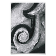 Photographie J2 4x6 noir et blanc de lettre d'alph