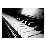 Photographie noire et blanche chique de piano cartes de vœux