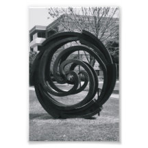 Photographie O7 4x6 noir et blanc de lettre d'alph