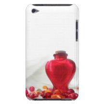 Photographie rouge romantique de bouteille de coeu coque barely there iPod