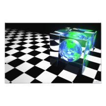 Photoprint de cube en terre