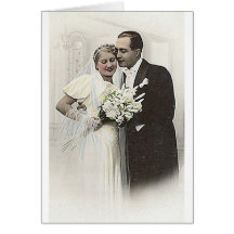 Photos romantiques antiques vintages de jeunes mar cartes de vœux