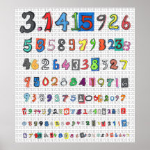 Pi coloré poster