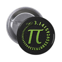 Pi dans le rond badge avec épingle