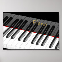 piano 1312702225_Vector_Clipart blanc noir Affiche