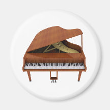 Piano à queue : Finition du bois : modèle 3D : Magnets Pour Réfrigérateur