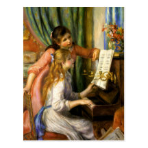 Piano d'Au de Pierre-Auguste Renoir - de Jeunes Fi Carte Postale