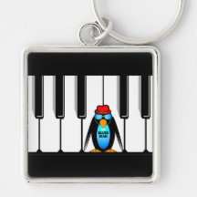 piano d'homme de bleus porte-clés