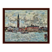 Piazzetta de San Marco à Venise par Boudin Eugène Carte Postale