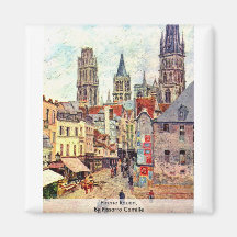 Picerie Rouen, par Pissarro Camille Aimants Pour Réfrigérateur