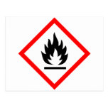 Pictogramme [inflammable] carte postale