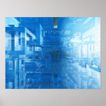 Pièce bleue poster