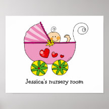 Pièce de la crèche du bébé posters
