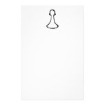 Pièce d'échecs. Croquis noir Papier À Lettre Personnalisé