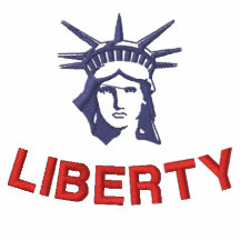 Pièce en t brodée par liberté