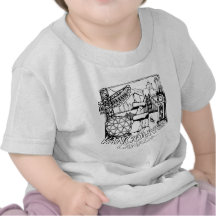 Pièce en t de bébé de point de repère de T-shirts 