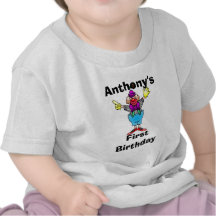 Pièce en t de bébé personnalisée par clown coloré t-shirt