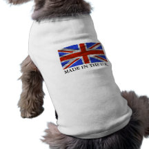 Pièce en t de chienchien de drapeau du Royaume-Uni Manteaux Pour Chien