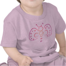 Pièce en t de papillon de griffonnage - enfant en  t-shirt