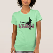 Pièce en t de patinage de glace t-shirt