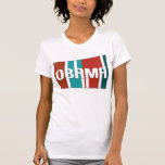 Pièce en t d'Obama de style de Stripey rétro T-shirt