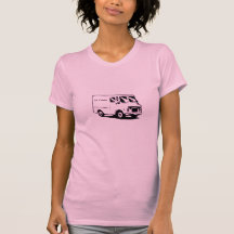 pièce en t drôle de camion blanc de crème glacée t-shirt