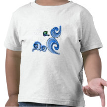 Pièce en t heureuse de poissons de saut t-shirts