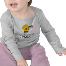 Pièce en t infantile de douille de poussin américa t-shirts