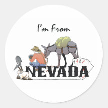 PIÈCE EN T je suis le Nevada Adhésifs Ronds