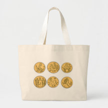 Pièces de monnaie antiques sacs en toile