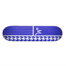 Pied-de-poule bleu et blanc plateaux de skate