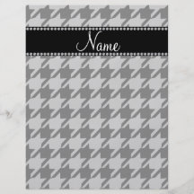 Pied-de-poule gris nommé personnalisé prospectus