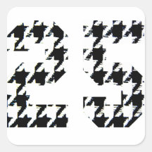 Pied-de-poule numéro 25 autocollants