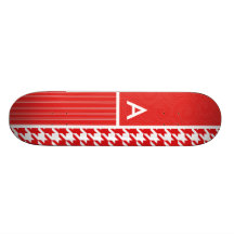 Pied-de-poule rouge et blanc planches à roulettes