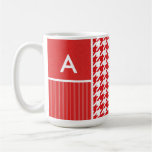 Pied-de-poule rouge et blanc tasse à café