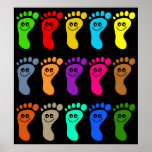 Pieds colorés posters