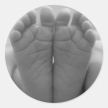 Pieds de bébé autocollants