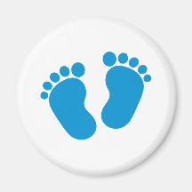 Pieds de bébé bleu aimants pour réfrigérateur
