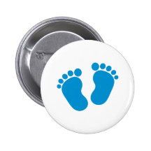 Pieds de bébé bleu badges avec agrafe