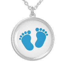 Pieds de bébé bleu bijouterie fantaisie