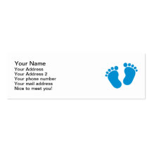 Pieds de bébé bleu cartes de visite personnelles