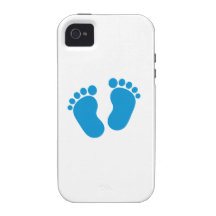 Pieds de bébé bleu iPhone 4 case