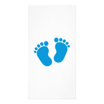 Pieds de bébé bleu photocarte personnalisée