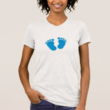 Pieds de bébé bleu t-shirt