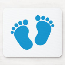 Pieds de bébé bleu tapis de souris