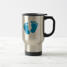 Pieds de bébé bleu tasse à café